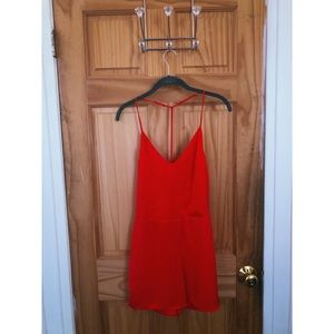 Electric Orange Romper